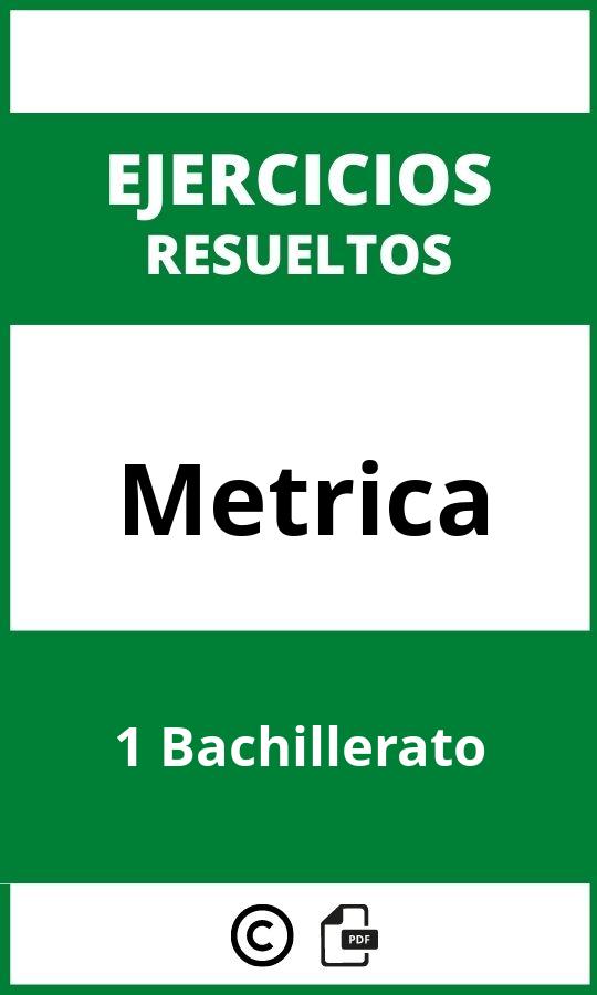 Ejercicios De Metrica  1 Bachillerato PDF