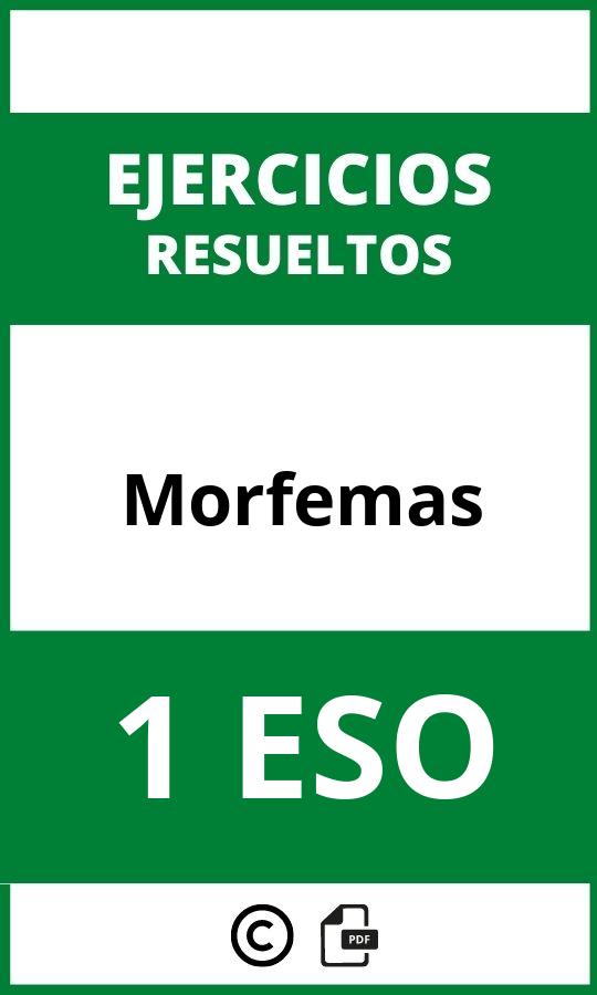 Ejercicios De Morfemas 1 ESO PDF