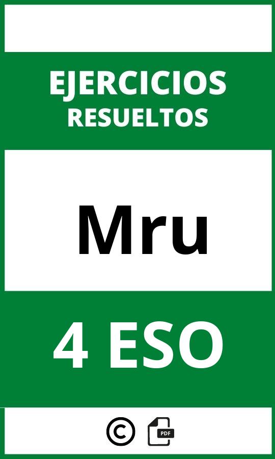 Ejercicios De Mru 4 ESO PDF