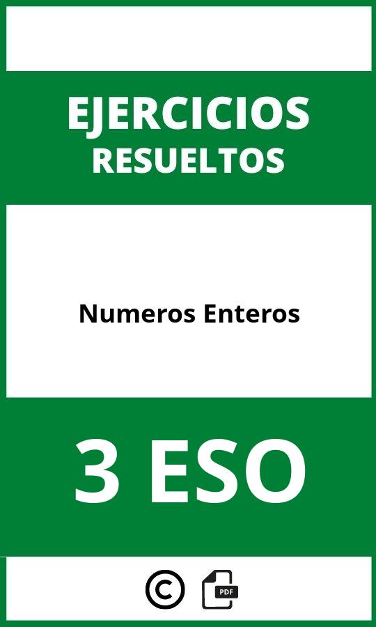 Ejercicios De Numeros Enteros 3 ESO PDF