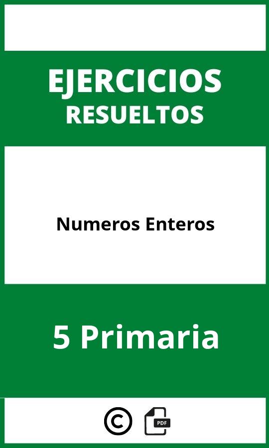 Ejercicios De Numeros Enteros 5 Primaria PDF