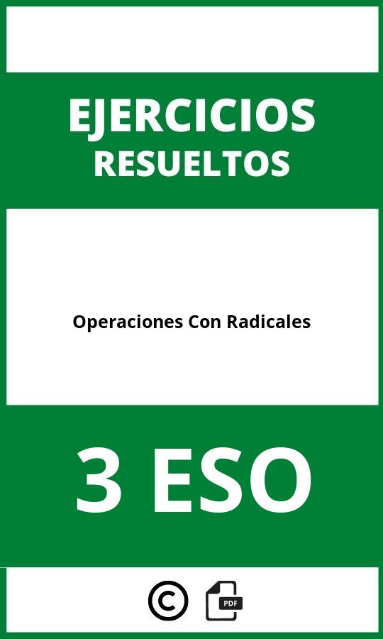 Ejercicios De Operaciones Con Radicales 3 ESO PDF 2024