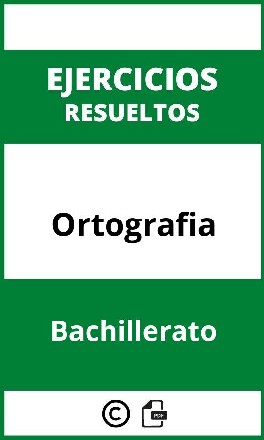 Ejercicios De Ortografia Bachillerato PDF