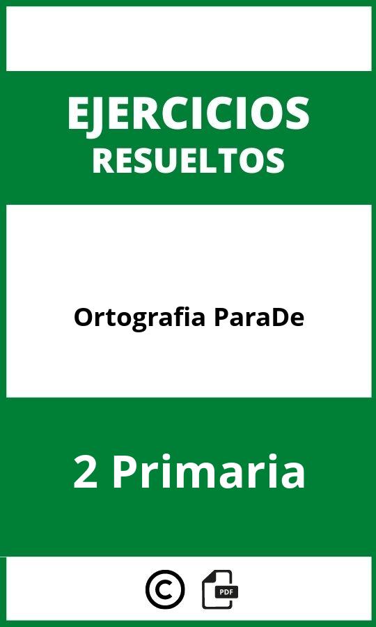 Ejercicios De Ortografia Para 2 De Primaria PDF