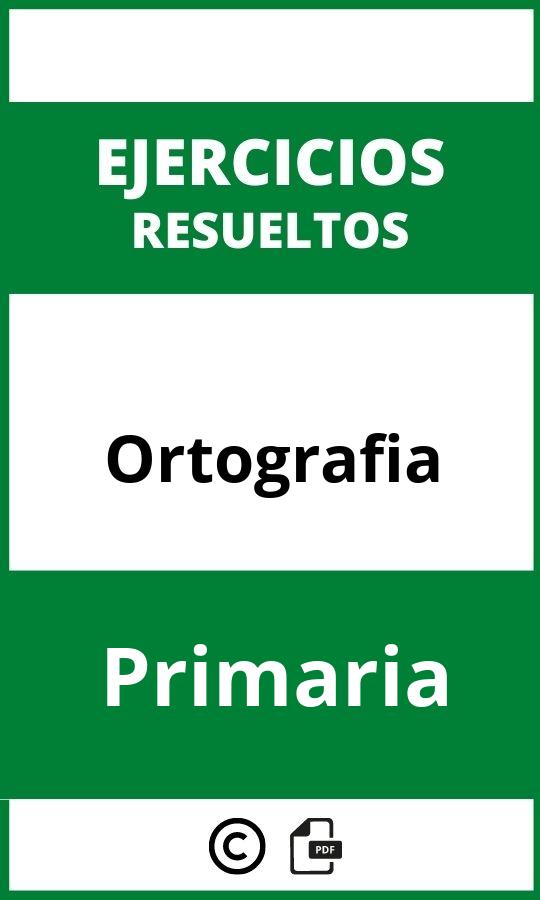 Ejercicios De Ortografia Primaria PDF