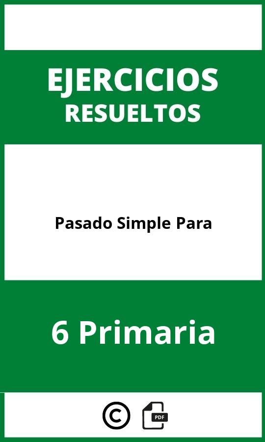 Ejercicios De Pasado Simple Para 6 Primaria PDF