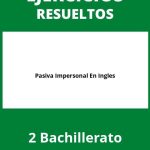 Ejercicios De Pasiva Impersonal En Ingles 2 Bachillerato  PDF