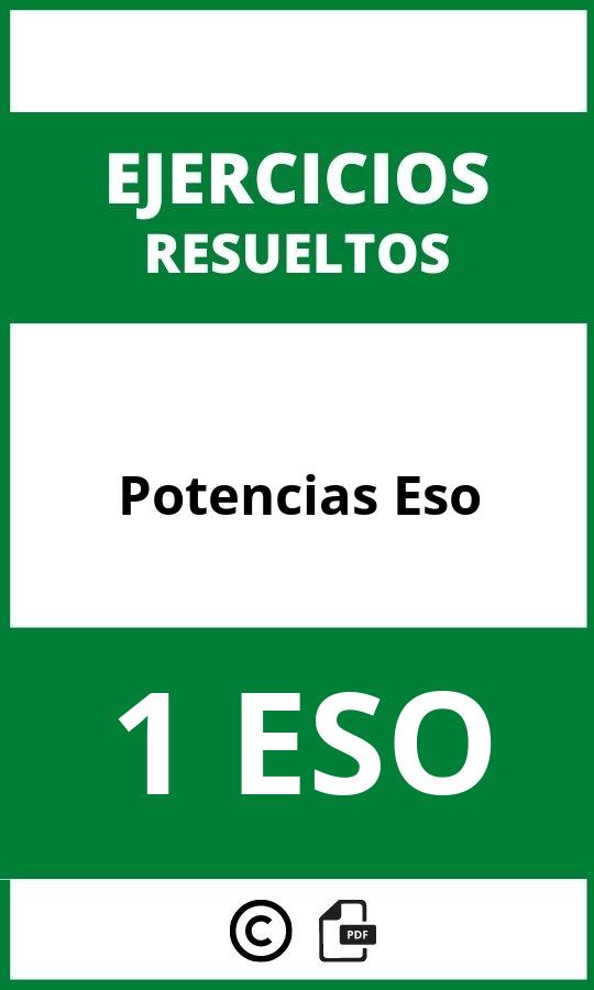 Ejercicios De Potencias PDF 1 ESO