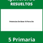 Ejercicios De Potencias De Base 10 Para 5 De Primaria PDF