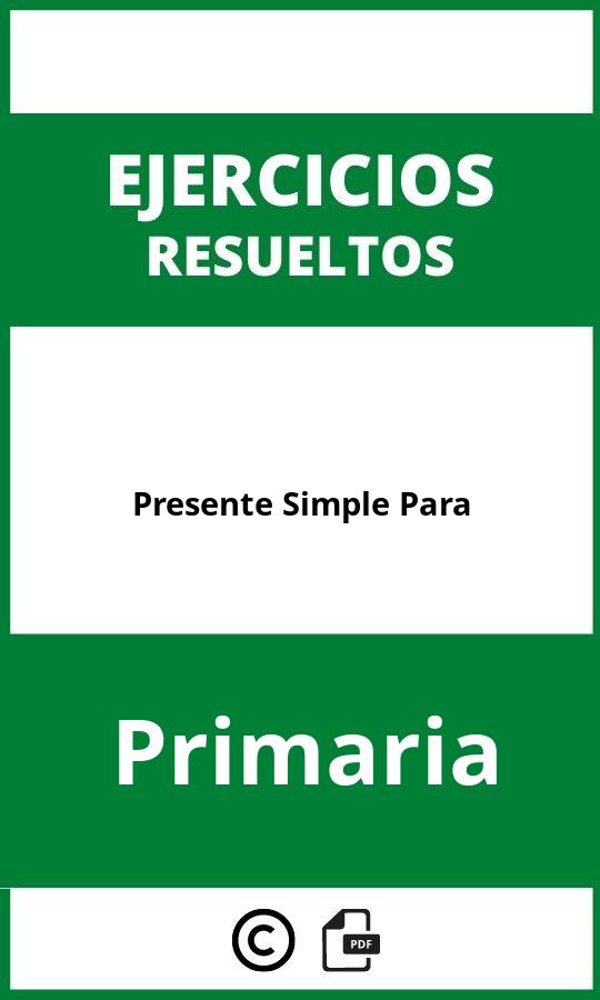 Ejercicios De Presente Simple Para Primaria PDF