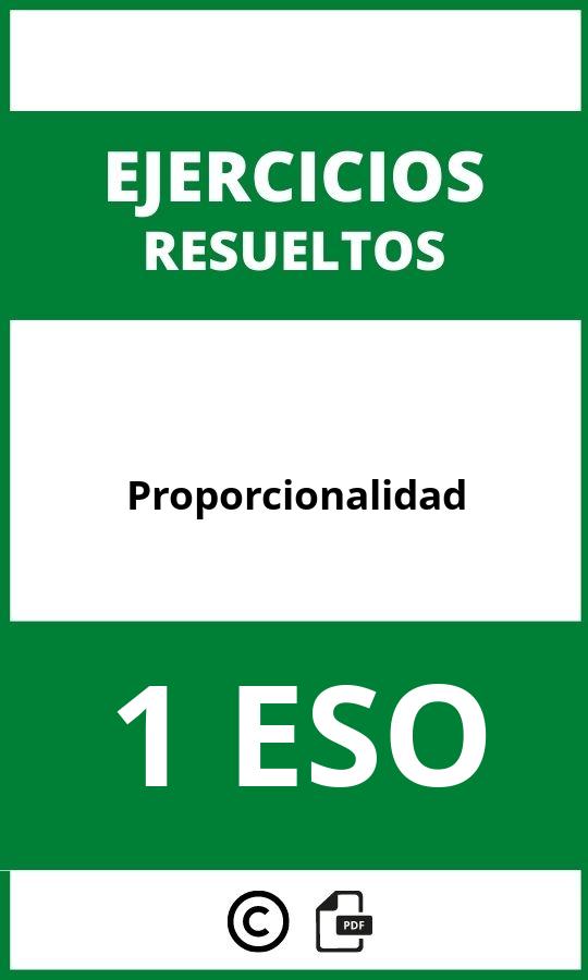 Ejercicios De Proporcionalidad 1 ESO PDF