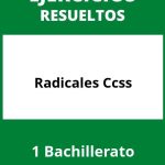 Ejercicios De Radicales 1 Bachillerato Ccss PDF