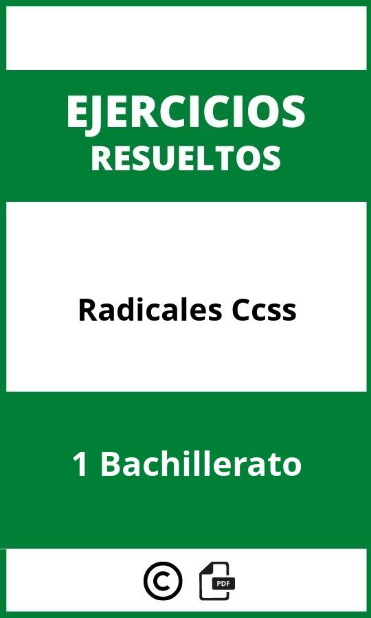 Ejercicios De Radicales 1 Bachillerato Ccss PDF