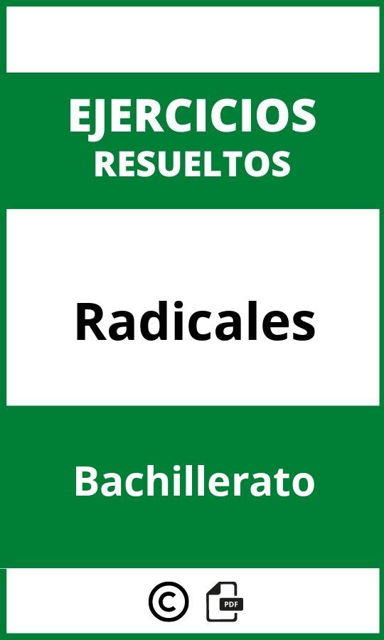 Ejercicios De Radicales Bachillerato PDF