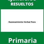 Ejercicios De Razonamiento Verbal Para Primaria PDF