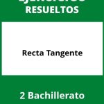 Ejercicios De Recta Tangente 2 Bachillerato PDF