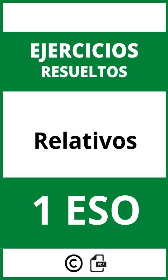 Ejercicios De Relativos 1 ESO PDF