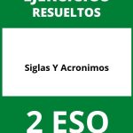 Ejercicios De Siglas Y Acronimos 2 ESO PDF