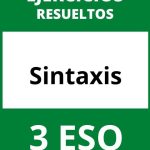 Ejercicios De Sintaxis 3 ESO PDF