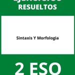 Ejercicios De Sintaxis Y Morfologia 2 ESO PDF