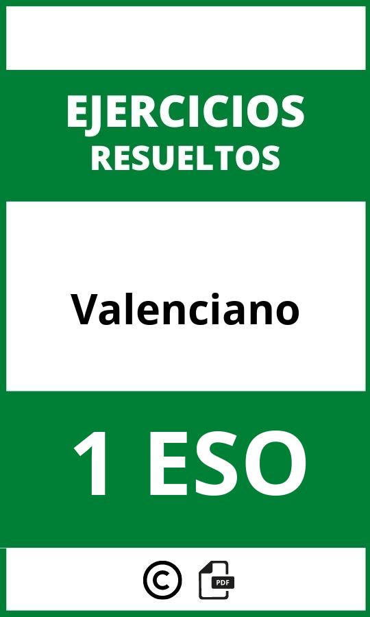 Ejercicios De Valenciano 1 ESO PDF