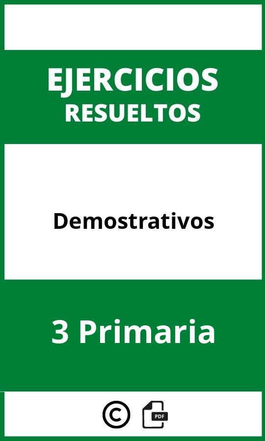 Ejercicios Demostrativos 3 Primaria PDF