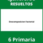 Ejercicios Descomposicion Factorial 6 Primaria PDF