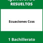 Ejercicios Ecuaciones 1 Bachillerato Ccss PDF