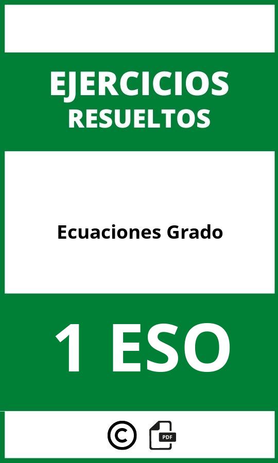 Ejercicios Ecuaciones 1 Grado 1 ESO PDF