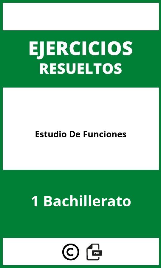 Ejercicios Estudio De Funciones 1 Bachillerato PDF