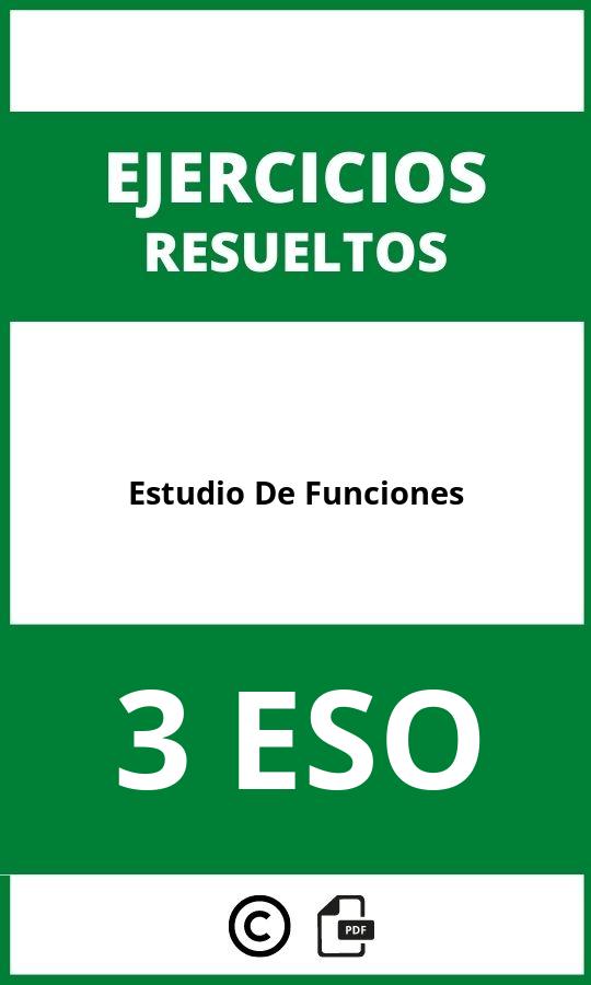 Ejercicios Estudio De Funciones 3 ESO PDF