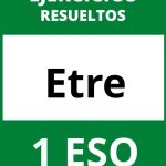 Ejercicios Etre PDF 1 ESO