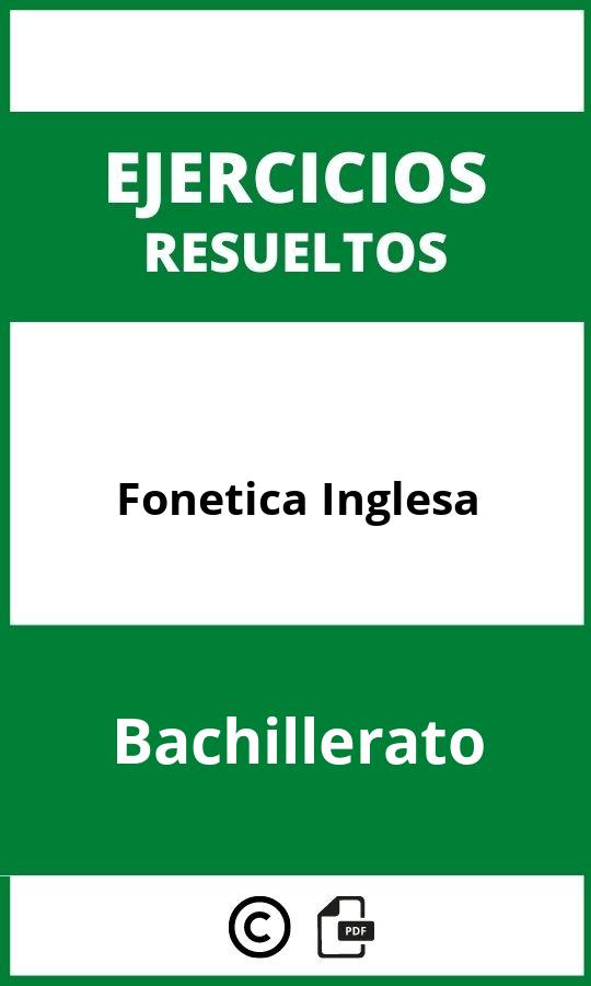 Ejercicios Fonetica Inglesa Bachillerato PDF