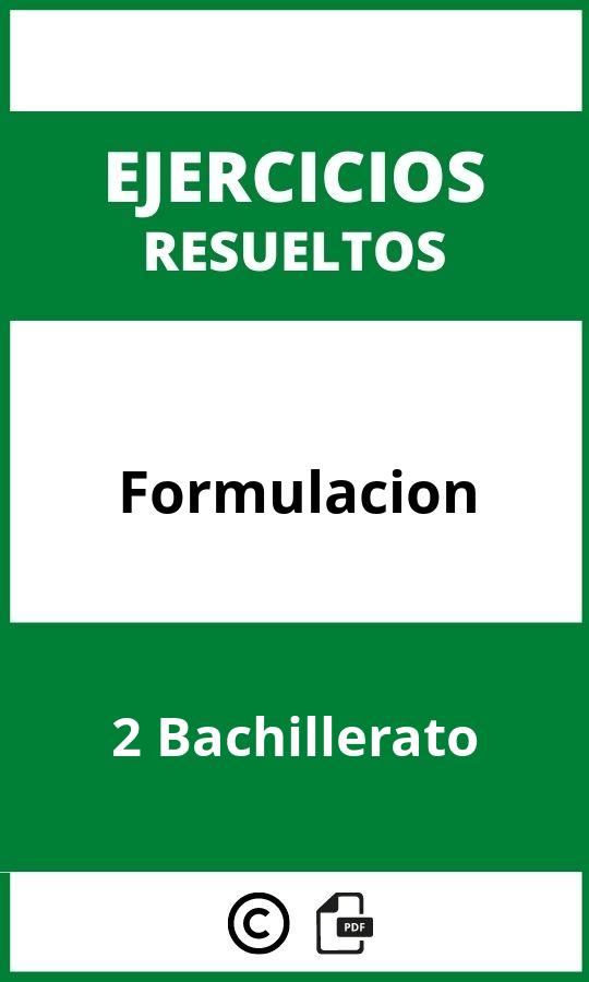 Ejercicios Formulacion 2 Bachillerato PDF