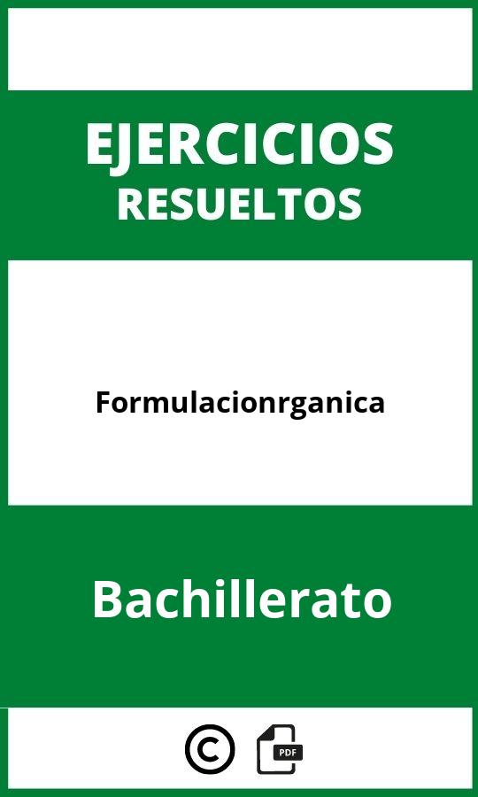 Ejercicios Formulacion Organica Bachillerato PDF