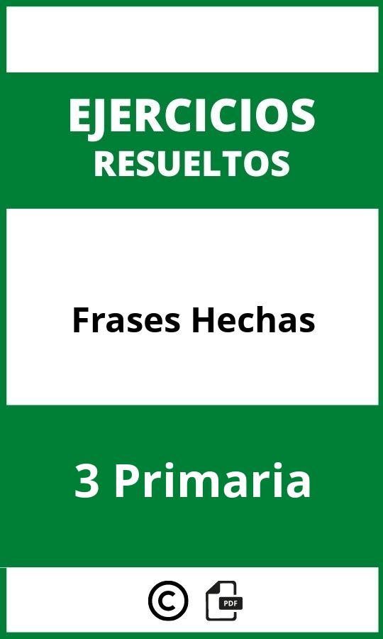 Ejercicios Frases Hechas 3 Primaria PDF