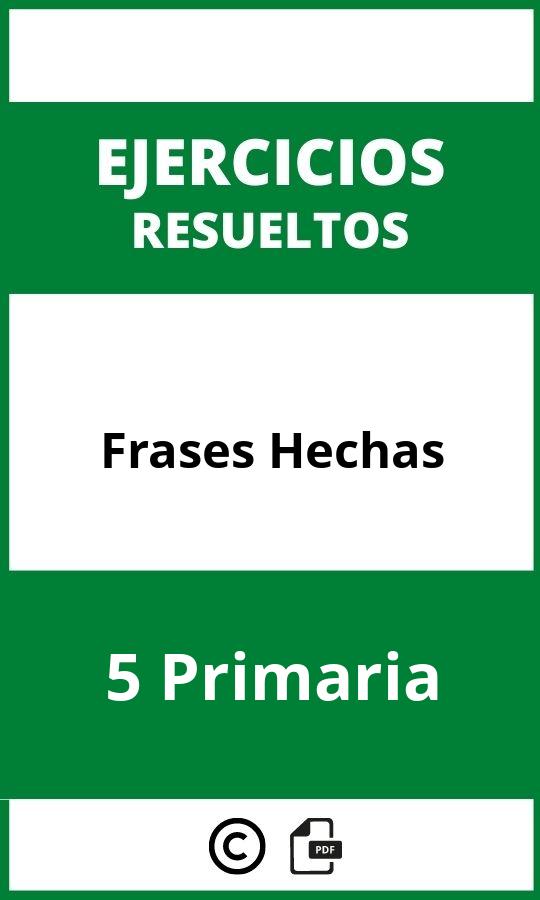 Ejercicios Frases Hechas 5 Primaria PDF