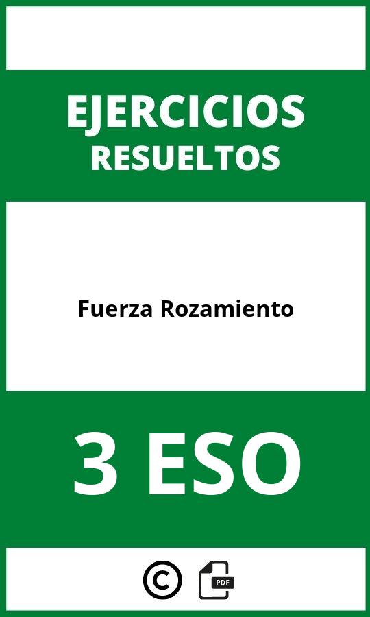 Ejercicios Fuerza Rozamiento 3 ESO PDF