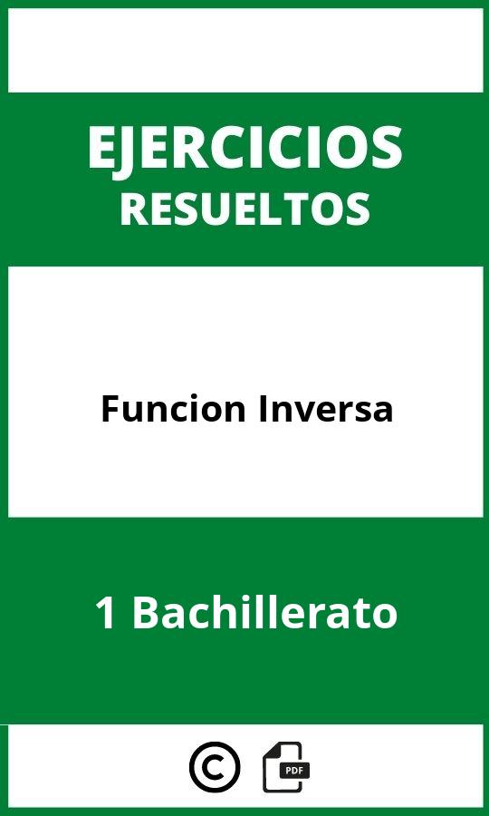 Ejercicios Funcion Inversa 1 Bachillerato PDF