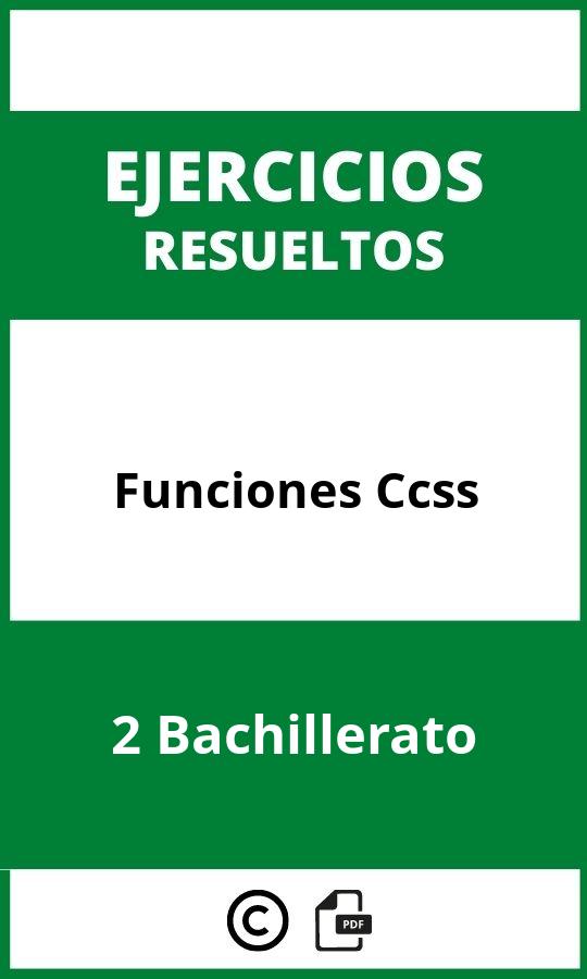 Ejercicios Funciones 2 Bachillerato Ccss PDF