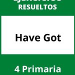 Ejercicios Have Got 4 Primaria PDF