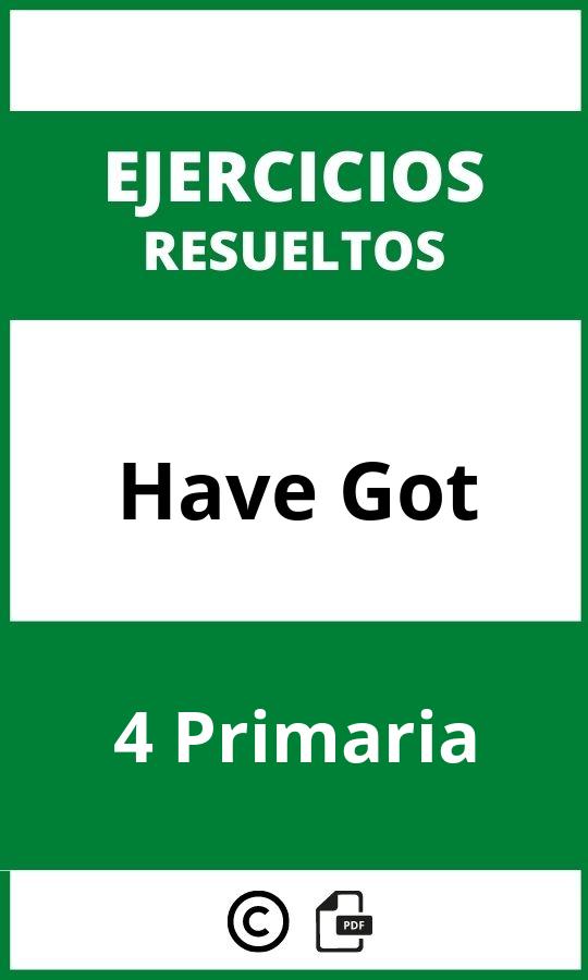 Ejercicios Have Got 4 Primaria PDF