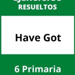 Ejercicios Have Got 6 Primaria PDF