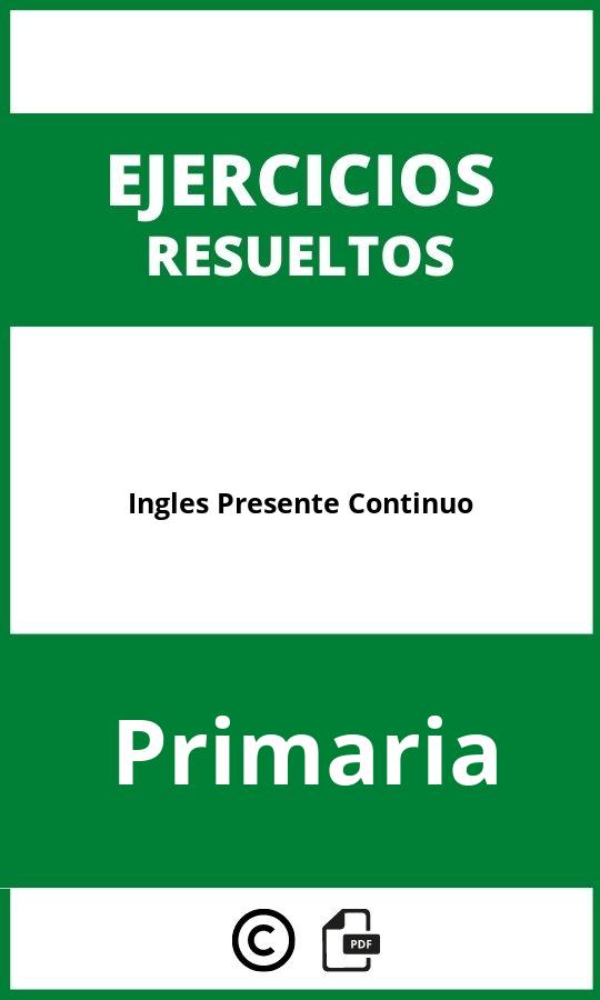 Ejercicios Ingles Presente Continuo Primaria PDF