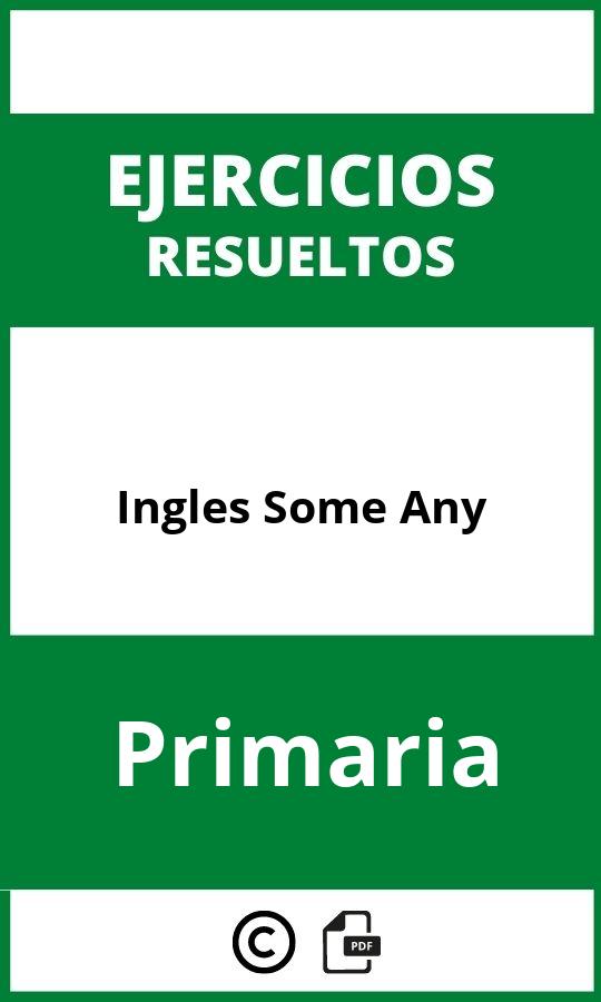 Ejercicios Ingles Primaria Some Any PDF