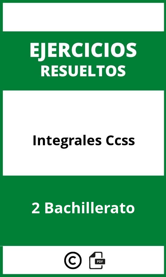 Ejercicios Integrales 2 Bachillerato Ccss PDF