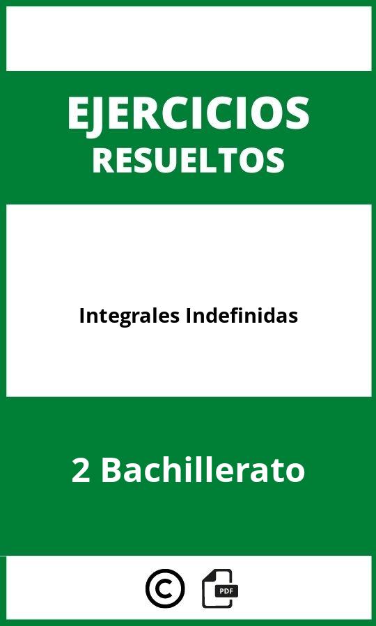 Ejercicios Integrales Indefinidas 2 Bachillerato PDF