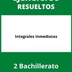 Ejercicios Integrales Inmediatas 2 Bachillerato PDF