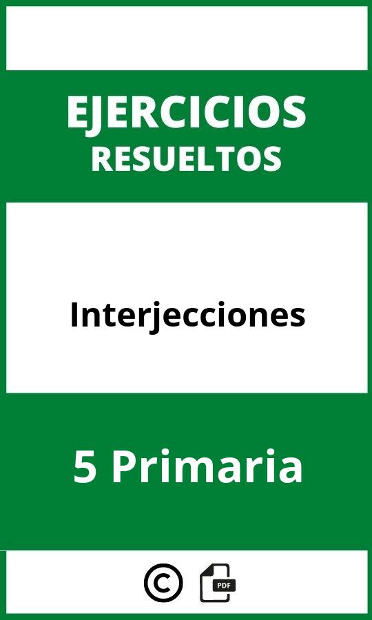 Ejercicios Interjecciones 5 Primaria PDF