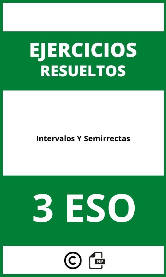 Ejercicios Intervalos Y Semirrectas 3 ESO PDF